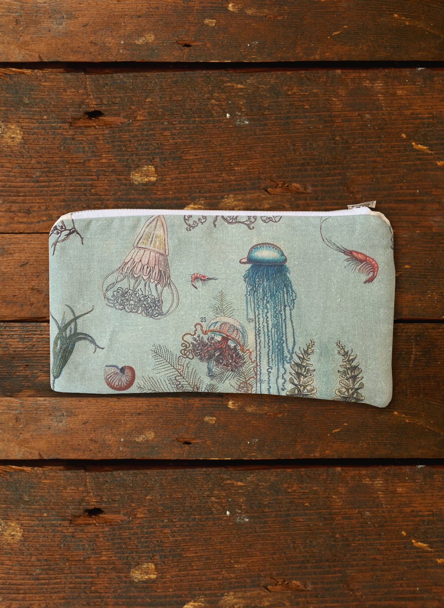 Zip Pouch- Medium - Ocean Jelly Fish