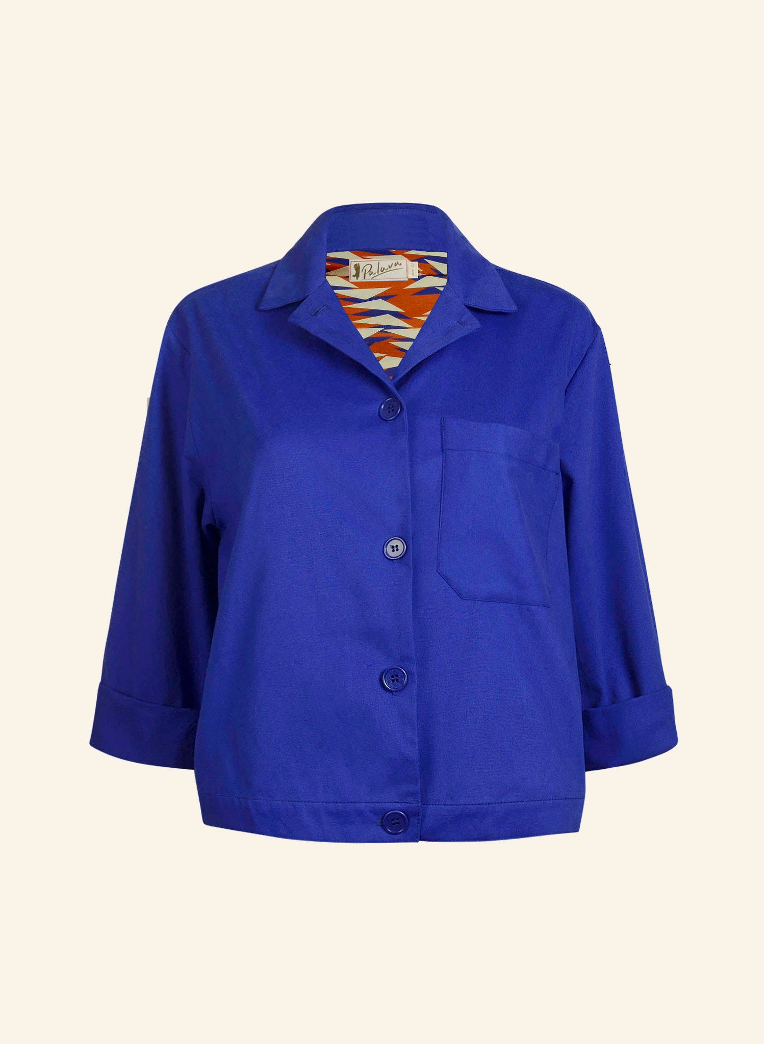 Walter Workwear Jacket - Cobalt Blue Cotton