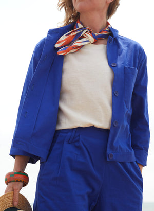 Blue Workwear Jacket | 100% Organic Cotton | Made in London