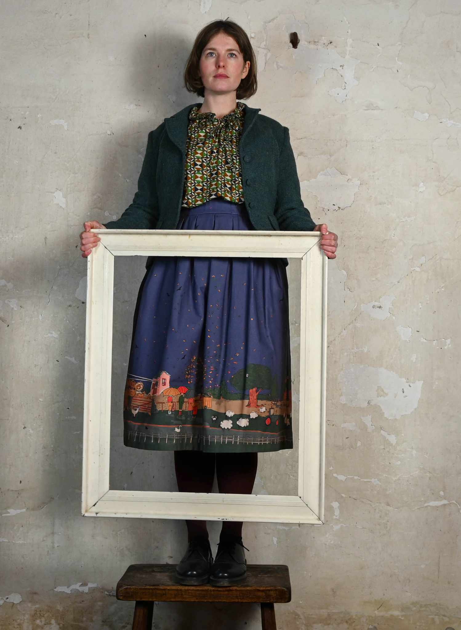 Florence - Indigo Farmyard Skirt
