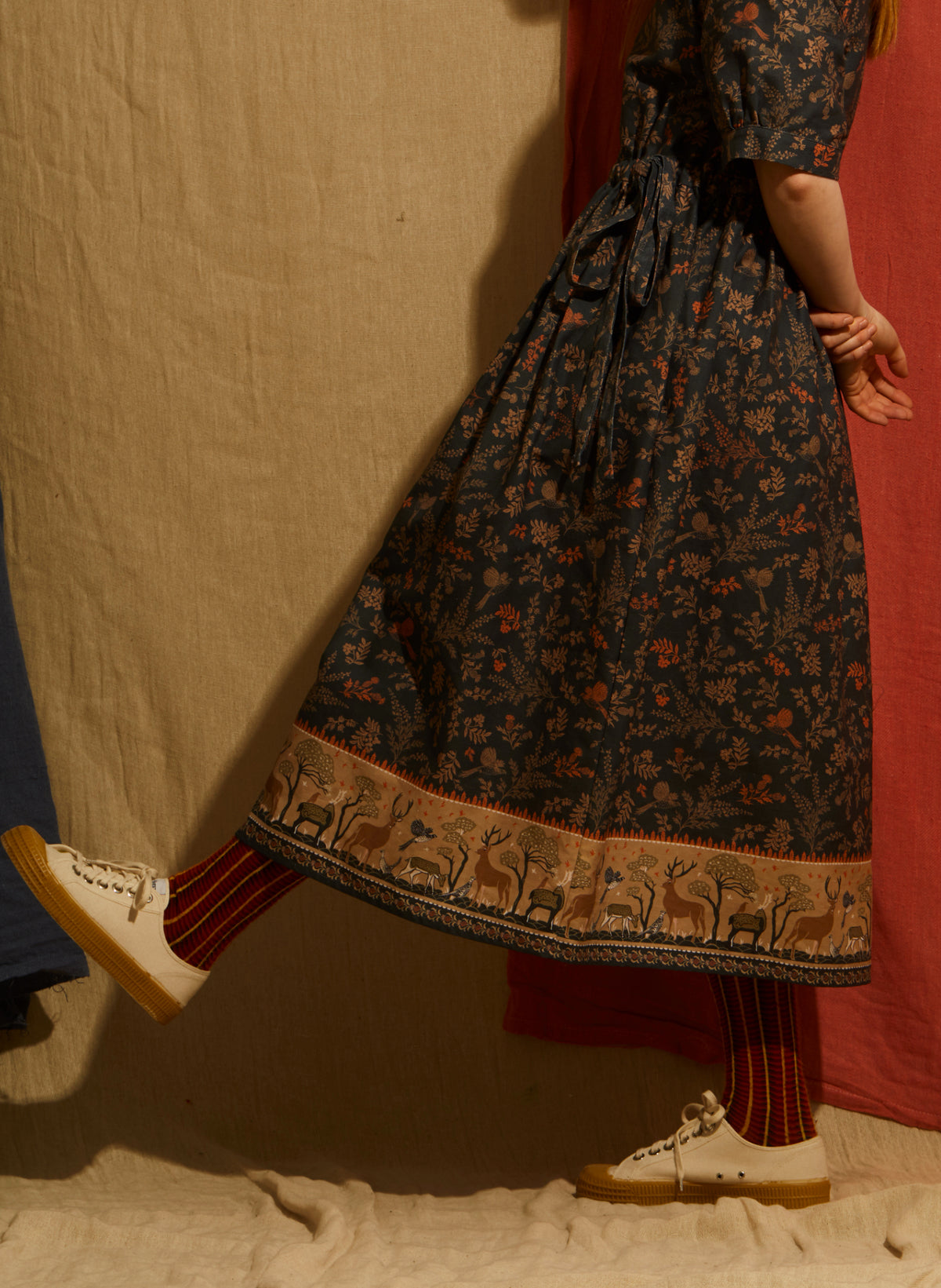 Juliette Dress - Navy Ancient Deer