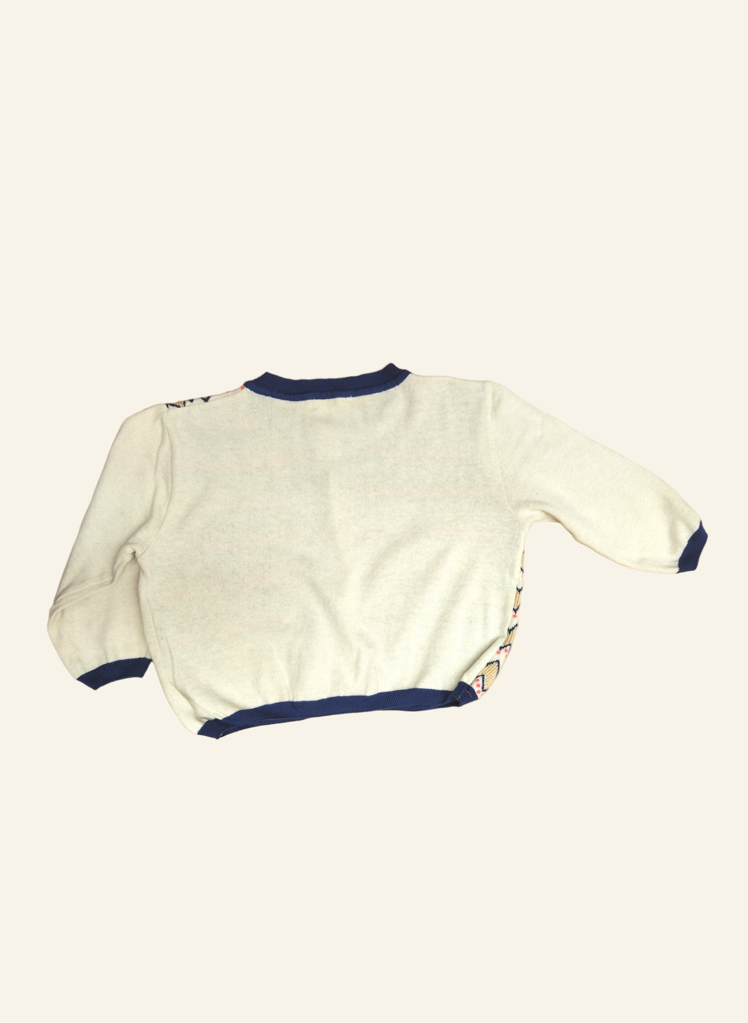 PRE LOVED - Vera - Cream Zig Zag Cardigan