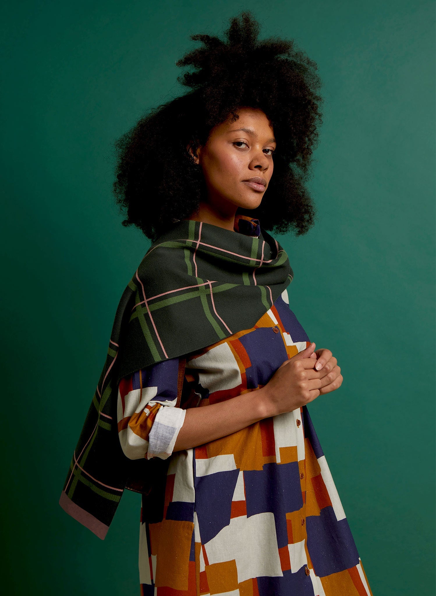 Sample Sale - Knitted Scarf - Green Tuck Shop