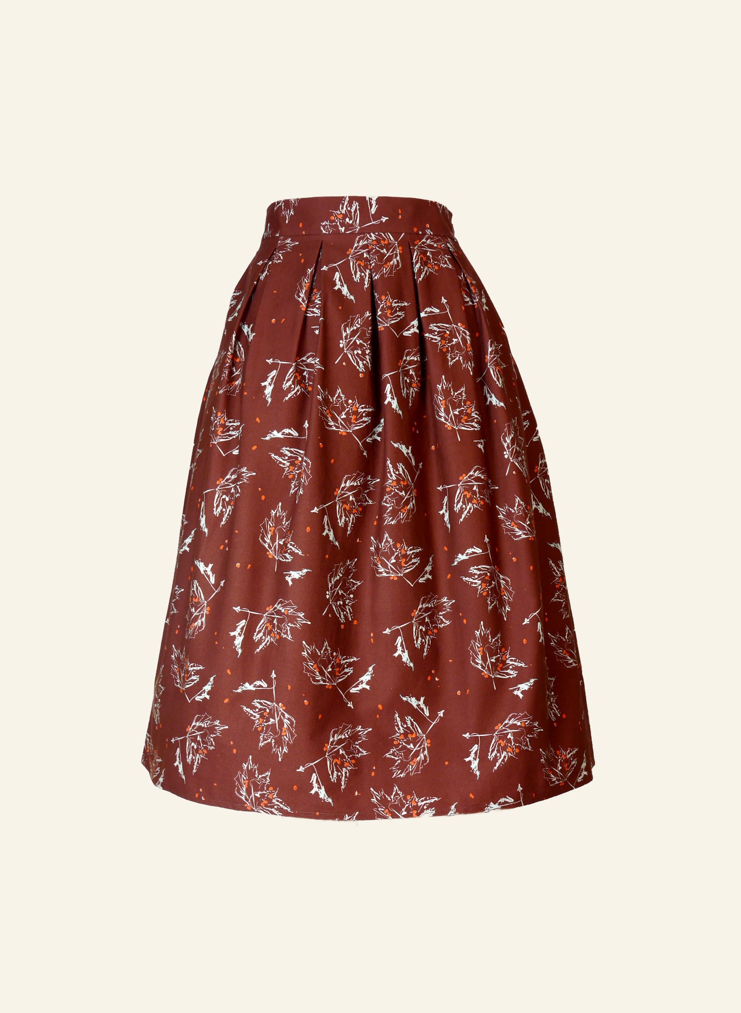 Ada - Chocolate Maple Leaf Skirt