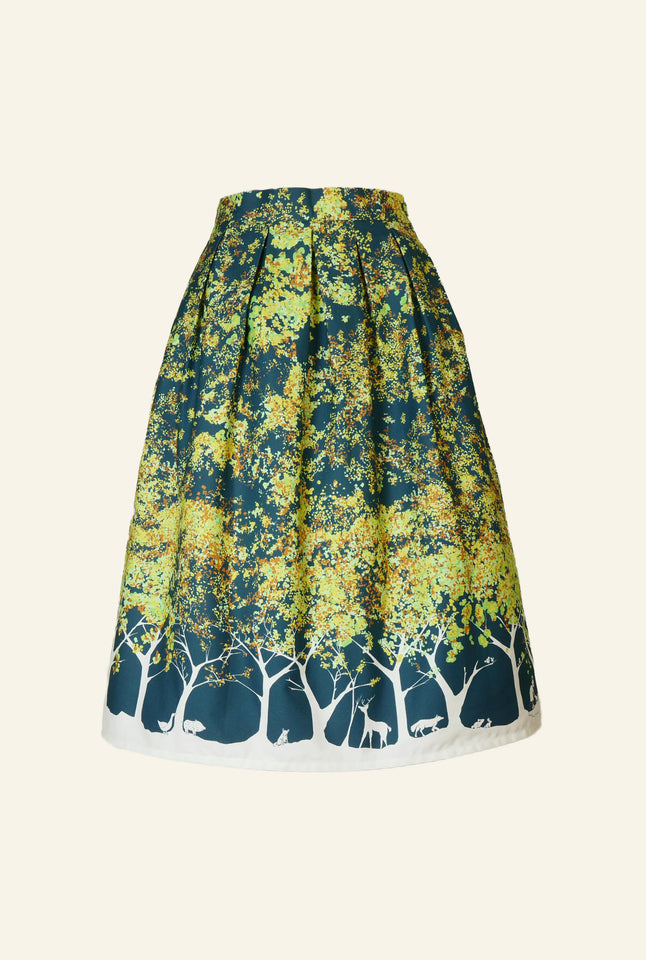 Ada - Navy Forest Skirt