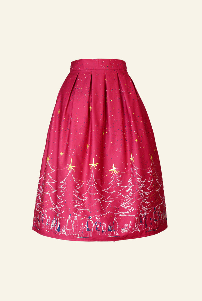 Ada - Red Christmas Skirt