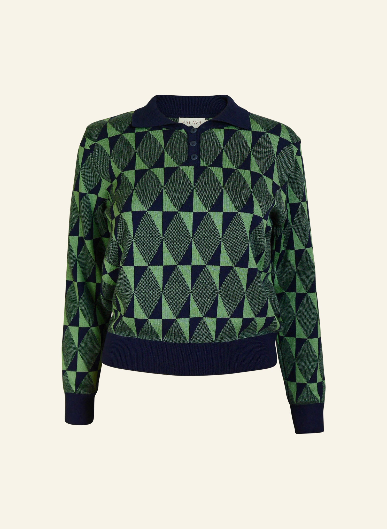 Archive Sale - Size Small - Aila - Green Prism Knitted Top