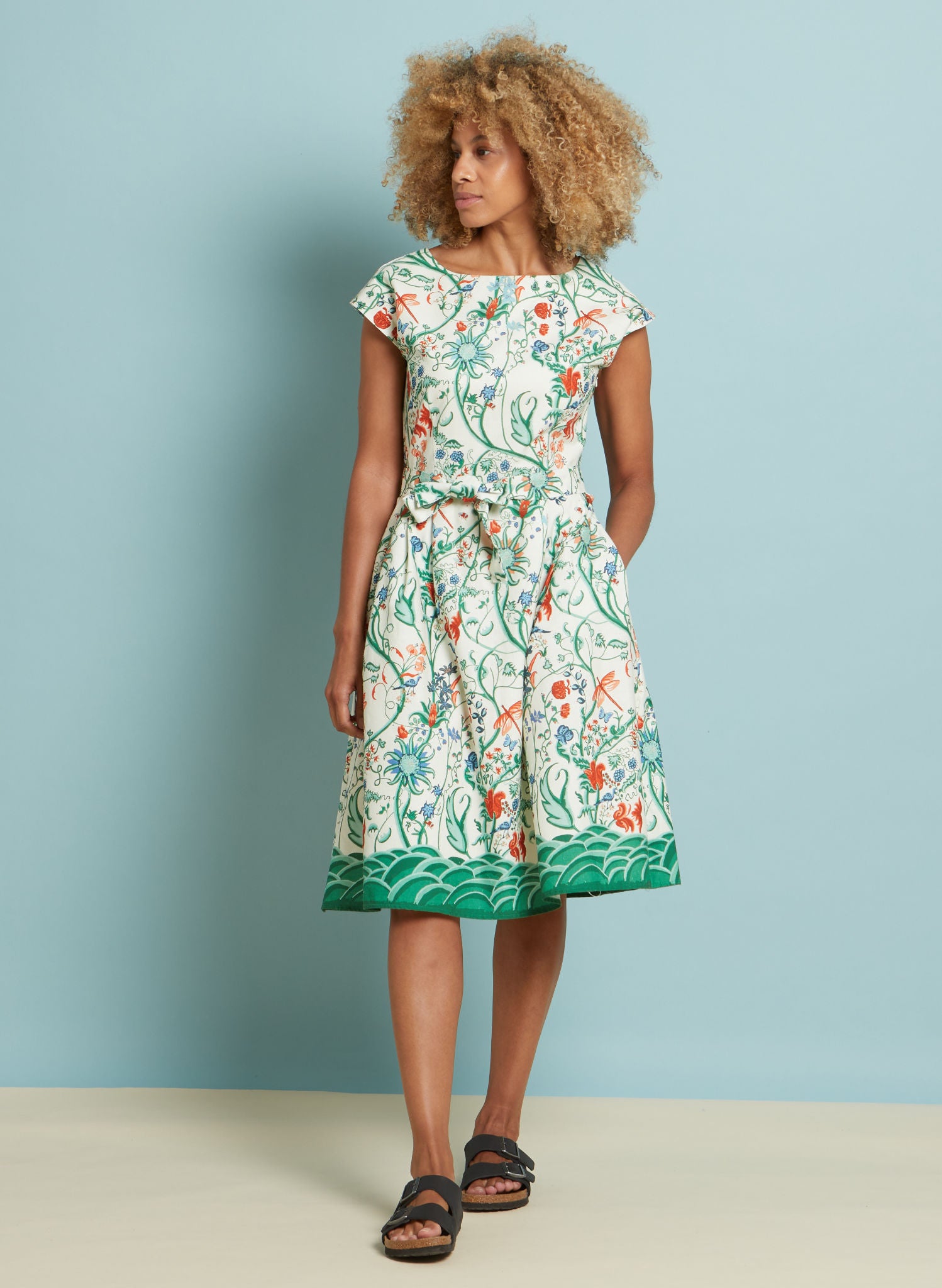 Archive Sale - Size 10 - Beatrice Cap - Ivory Tapestry Dress