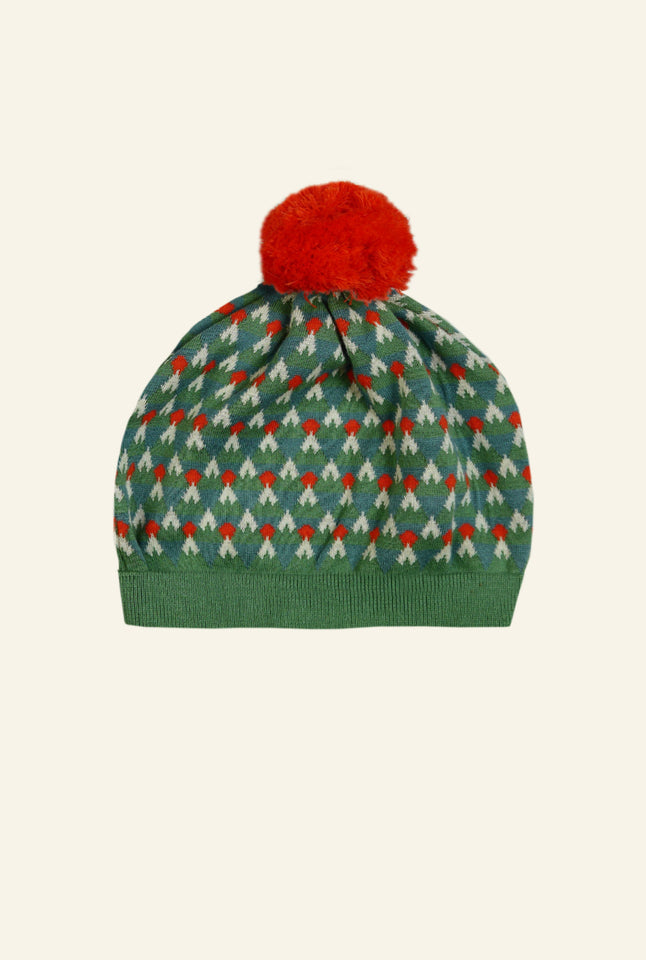 Knitted Hat - Green Mountains