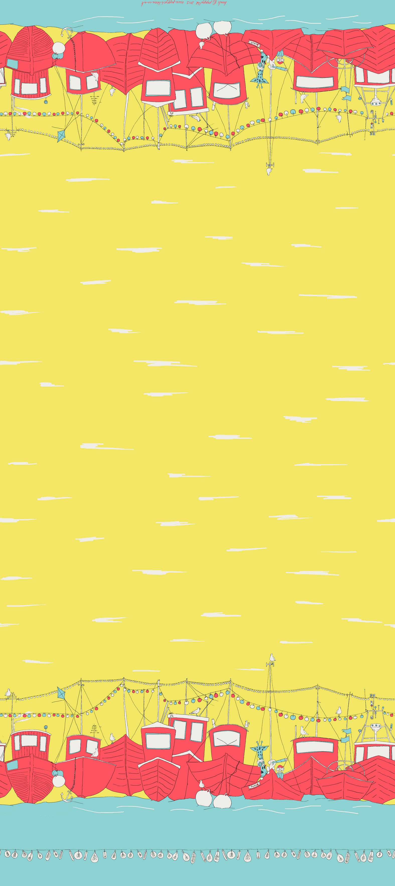 Remnant 150cm x Full width - Yellow boats