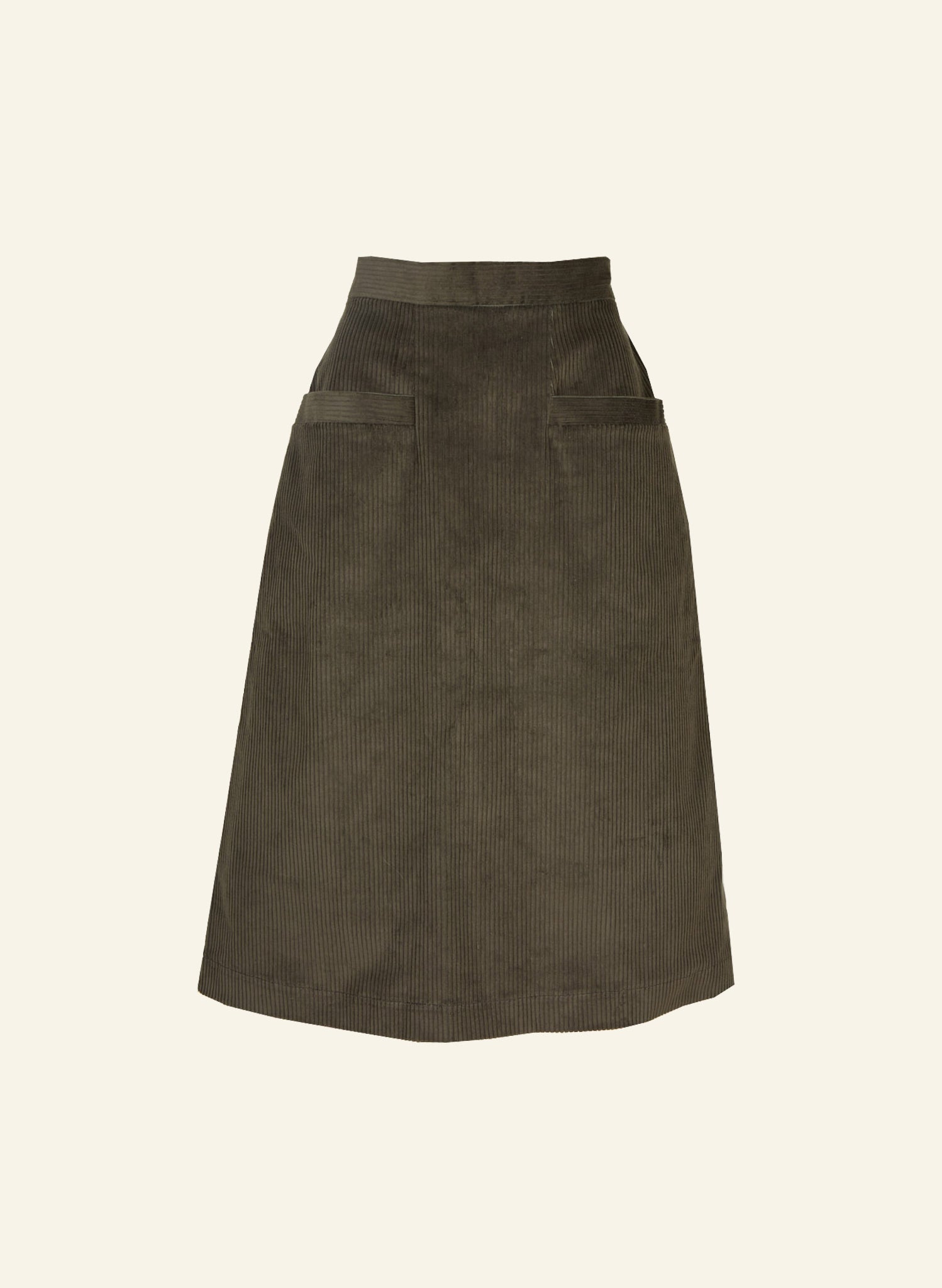 Cora - Green Corduroy Skirt