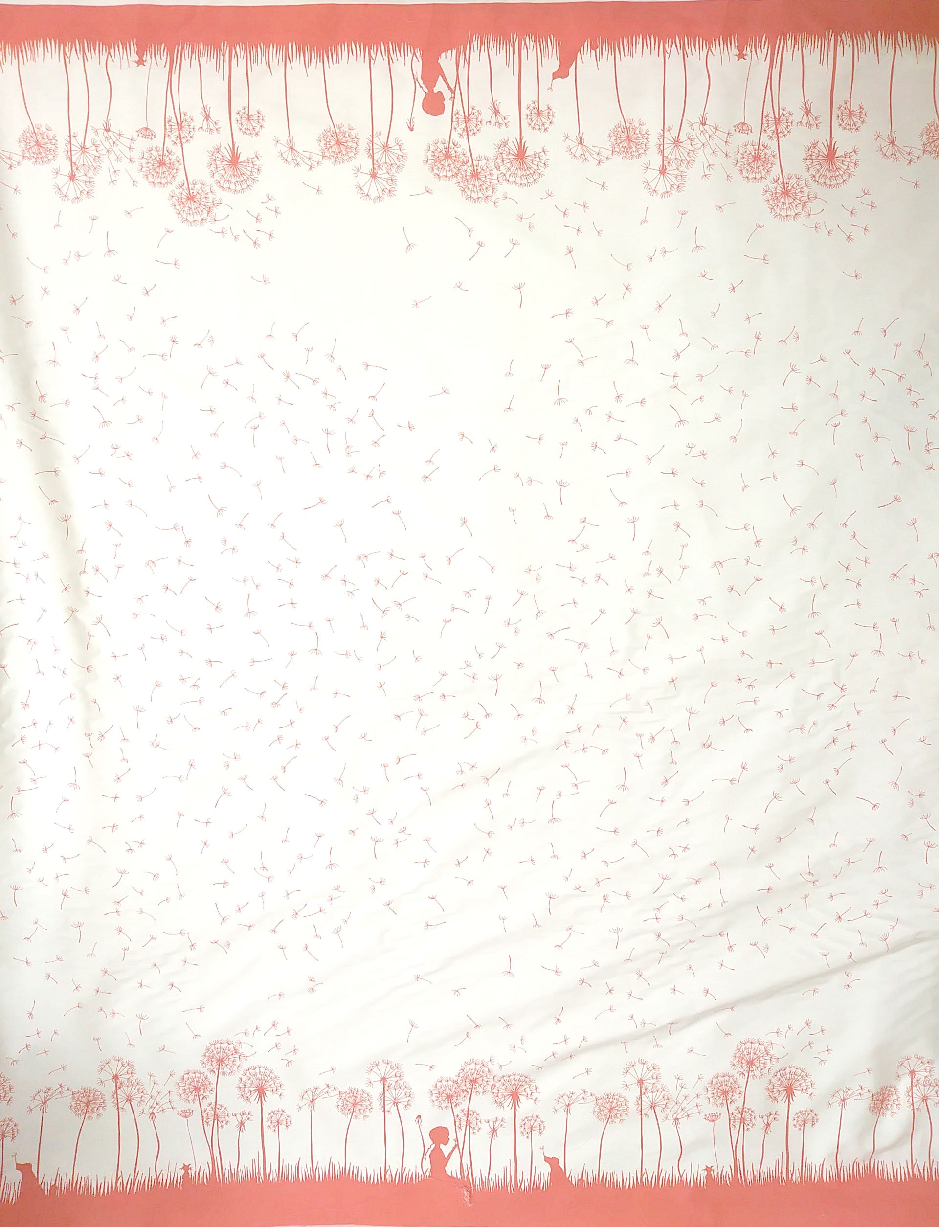 Remnant - 250cmx 150cm - Peach Make A Wish- Cotton Sateen