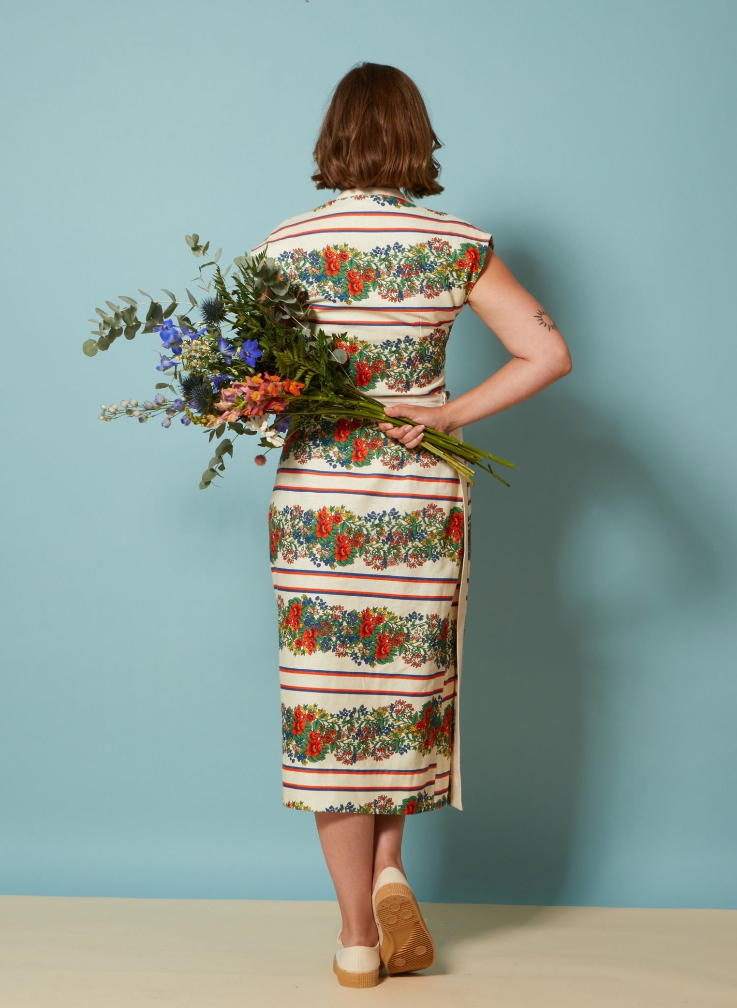 Archive Sale - Size 04 - Cyd - Ivory Mexican Rose Dress