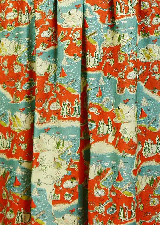 Archive Sale - Size 10 - Cynthia Dress - Mandarin Treasure Map