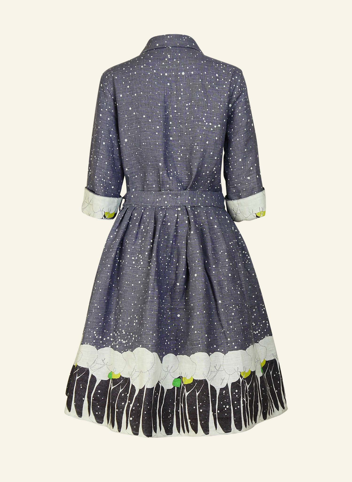 Archive Sale - Size Small - Doris - Grey Snowstorm Dress