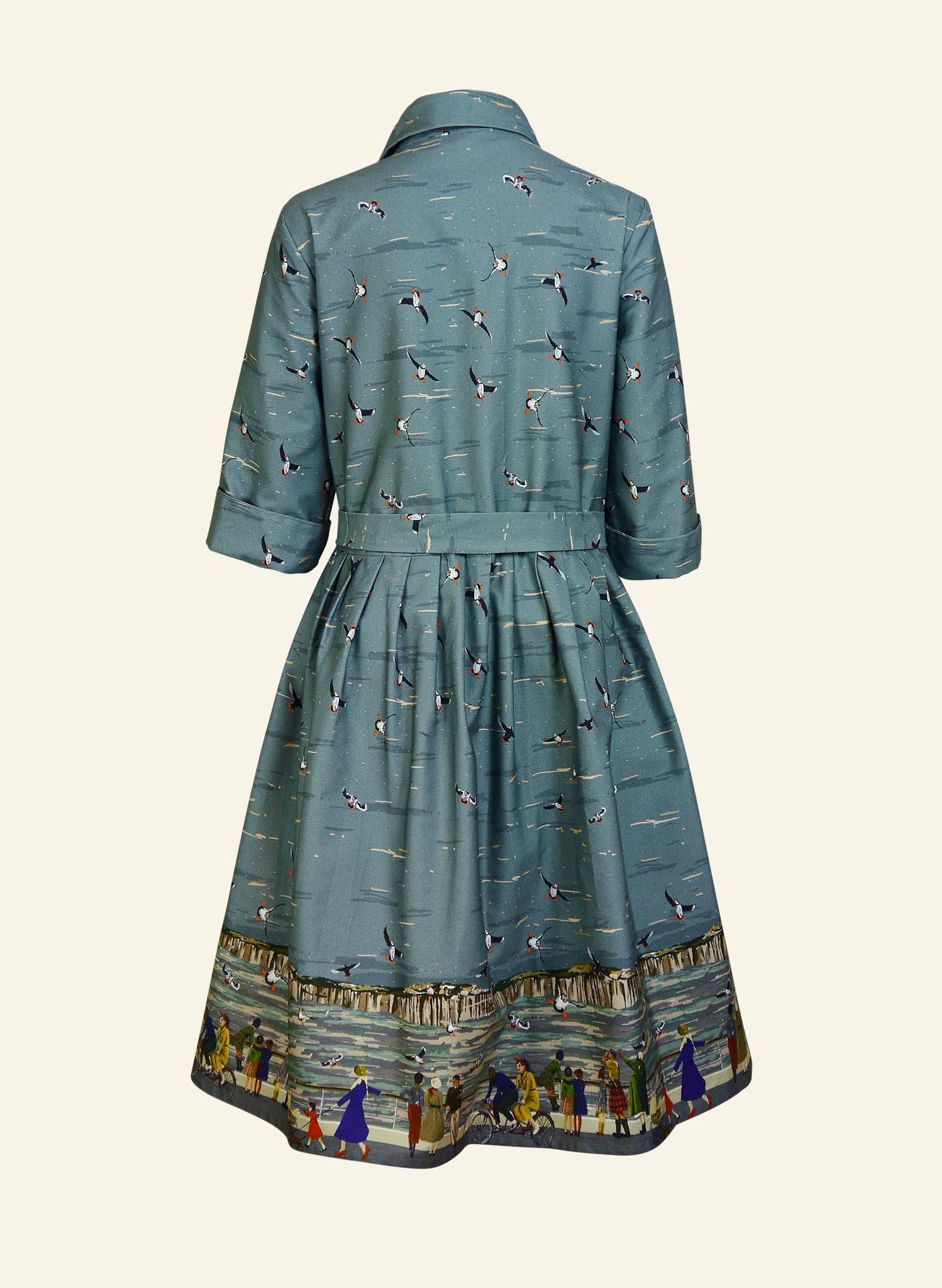 Archive Sale - Size S - Doris - Teal Loch Ness Monster Dress