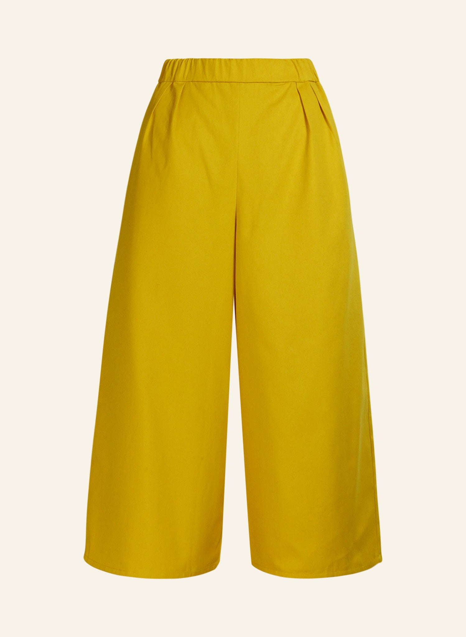 Edith - Yellow Cotton Hemp Trousers
