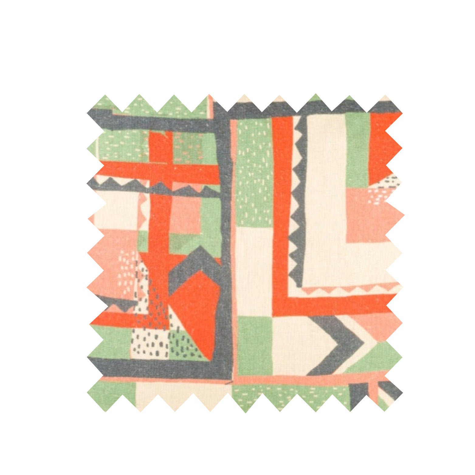 Remnant - 100cm x 80cm - Mint High Wire - Cotton Linen Blend - Fabric