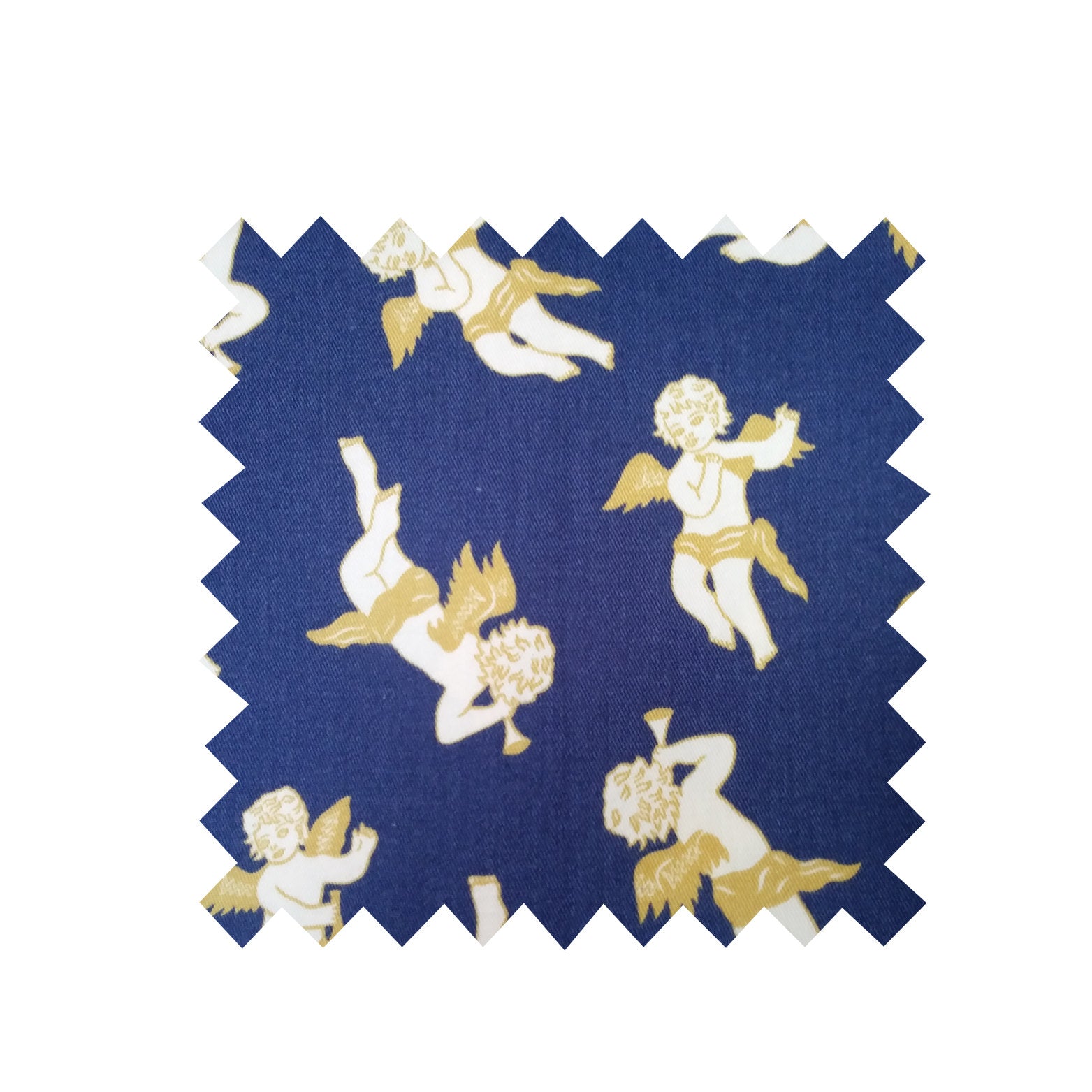 Remnant - 140cm x 120cm - Navy Cherub Fabric - Cotton Jersey