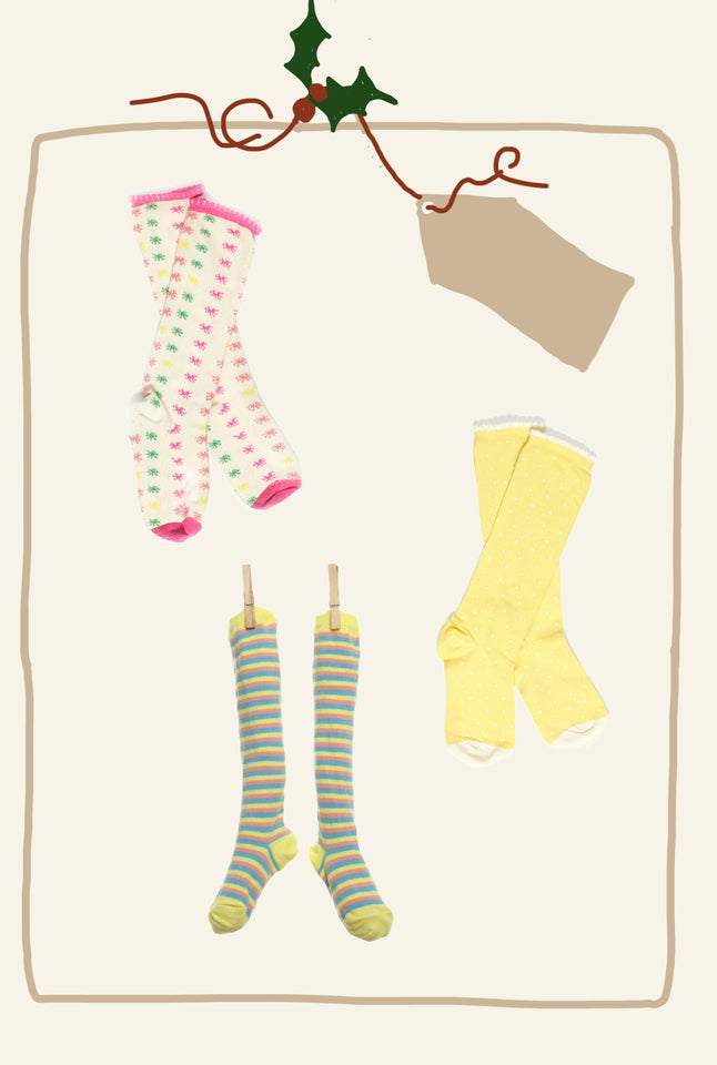 Children's Yellow Socks Gift Set - Set of 3