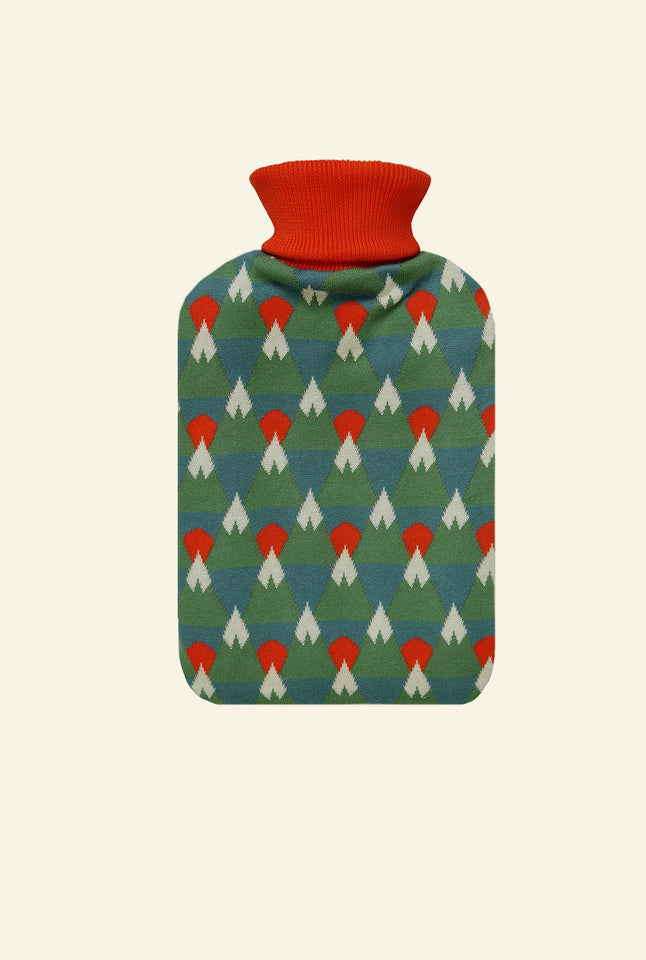 Hot Water Bottle Cover - Green Mountains