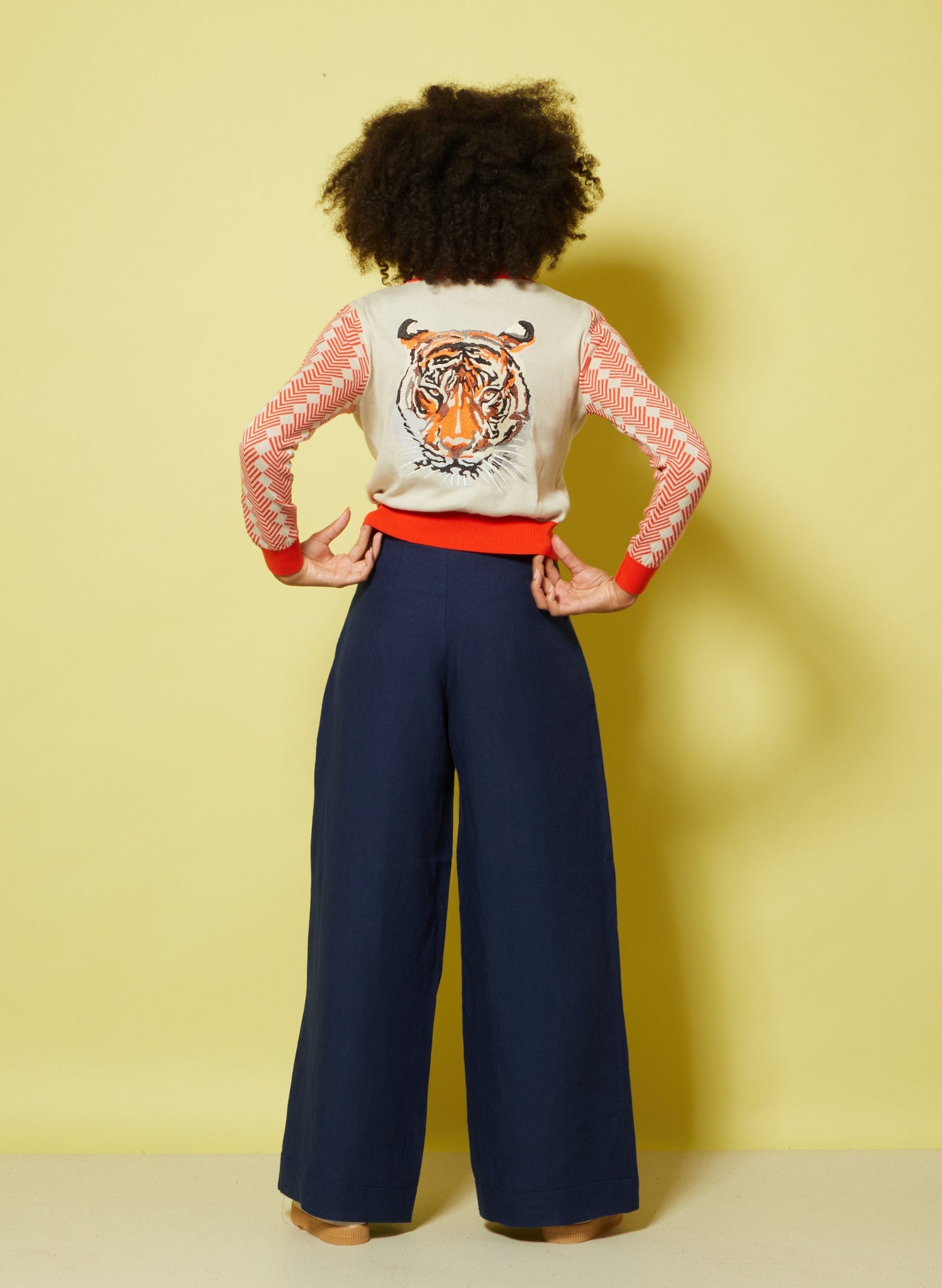 Archive Sale - Size 08 - Josephine - Dark Navy Linen Trousers