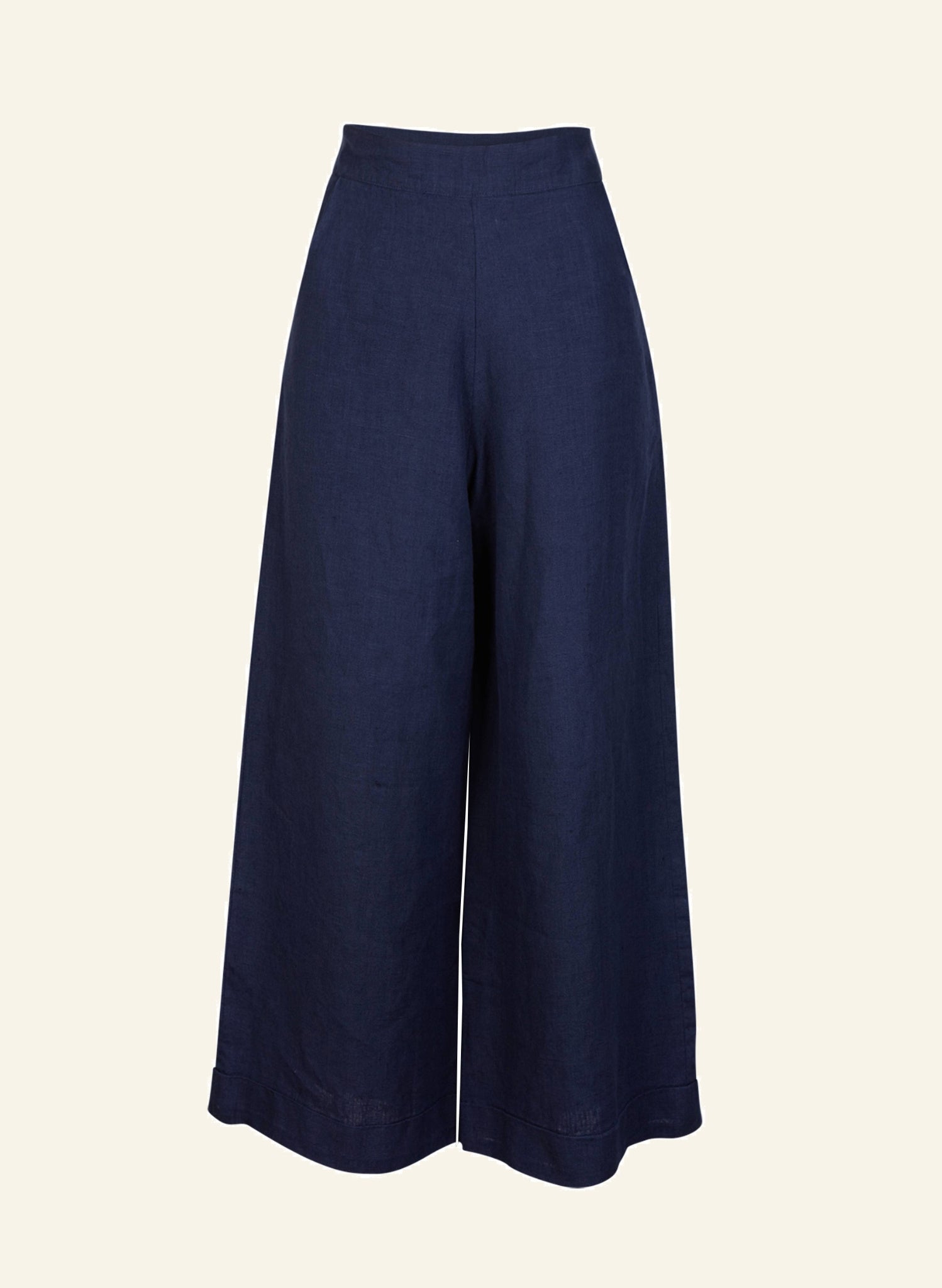 Josephine - Navy Linen Trousers