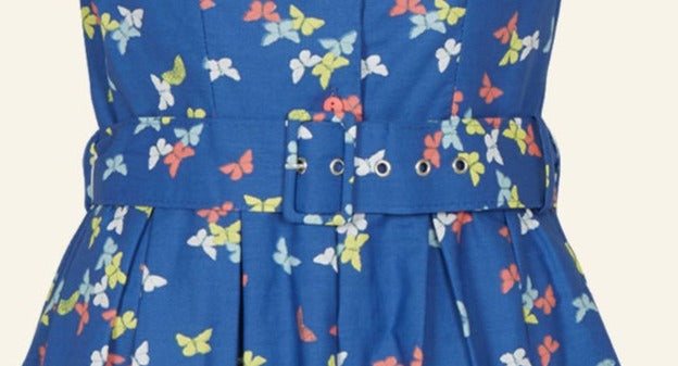 Archive Sale - Buckle Belt - Blue Chasing Butterflies