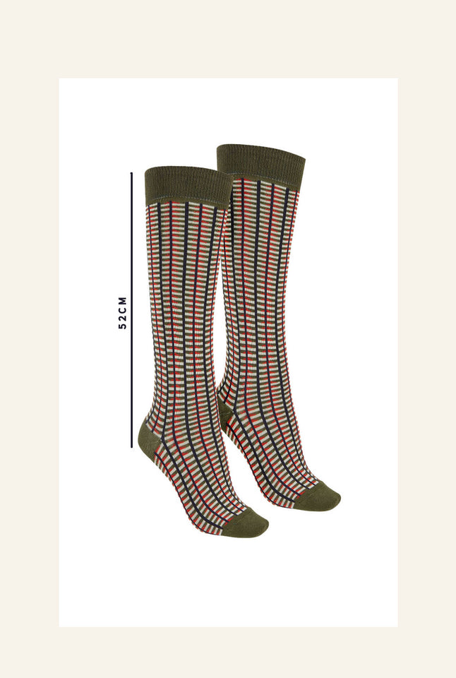 Knee High Socks - Green Barbican - Cotton