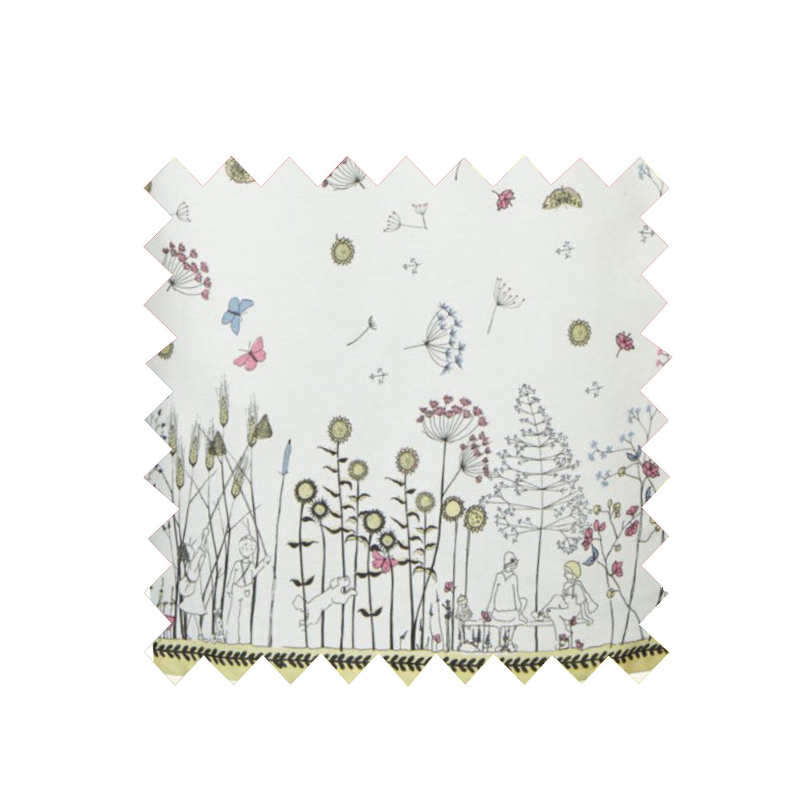 Remnant - 43x106cm - Chasing Butterflies - Cotton Sateen