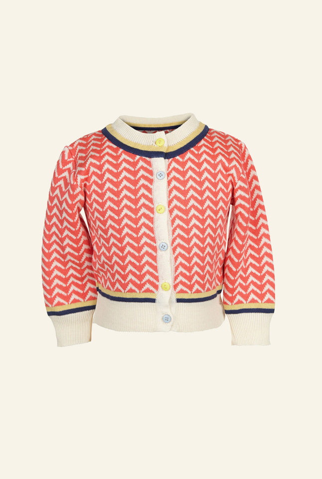 Children's Cardigan - Coral Arrows