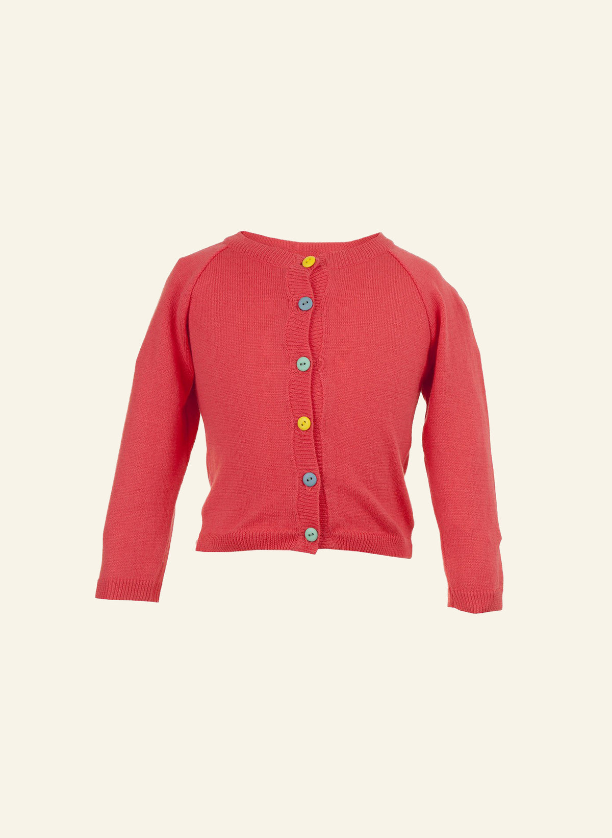 Children's Classic Party Cardigan in Raspberry | Palava