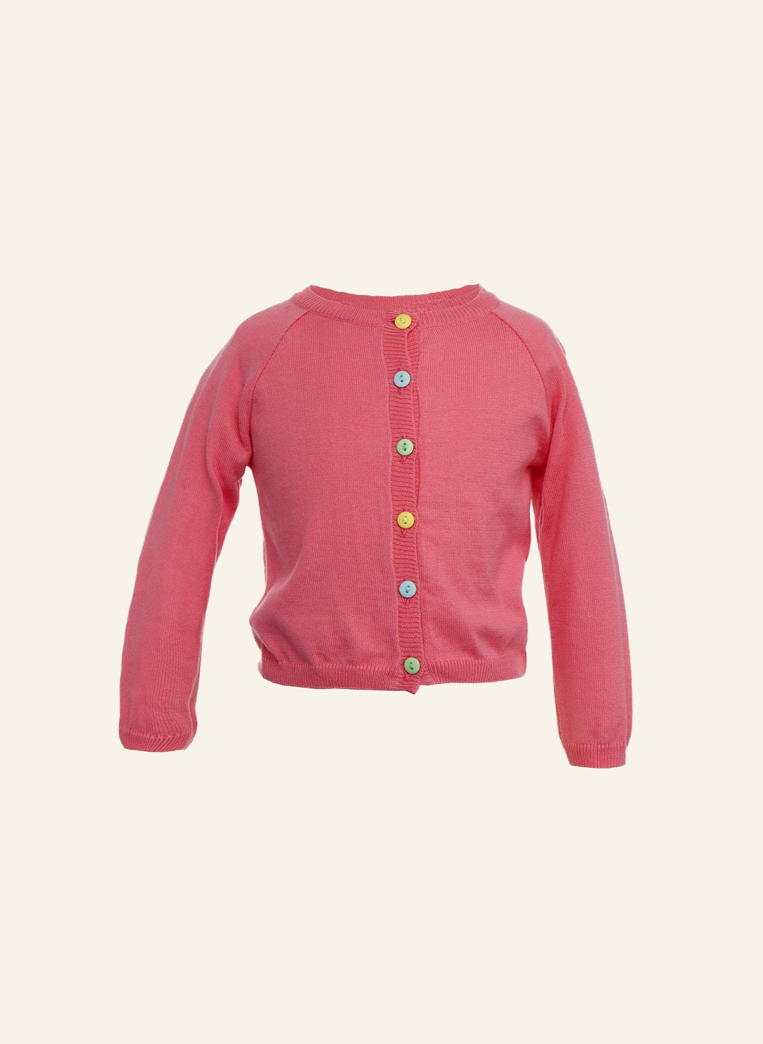 Children's Classic Cardigan in Rose | 100% Cotton | Palava