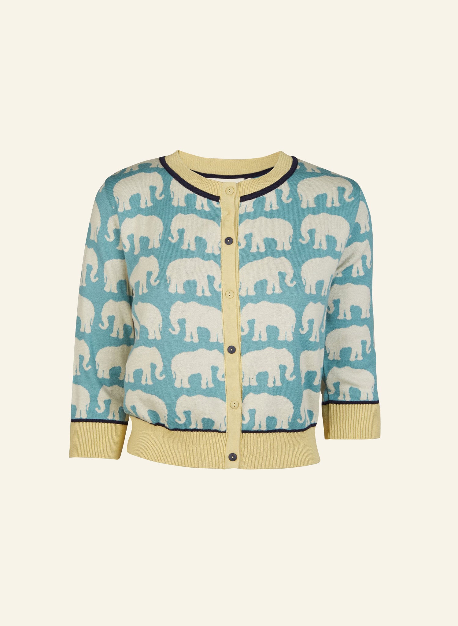 Vera - Light Blue Ivory Elephants