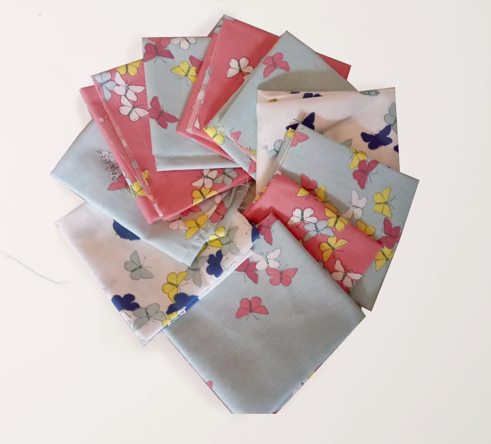 Fabric Remnants Bundle with Butterflies Prints | Zero Waste