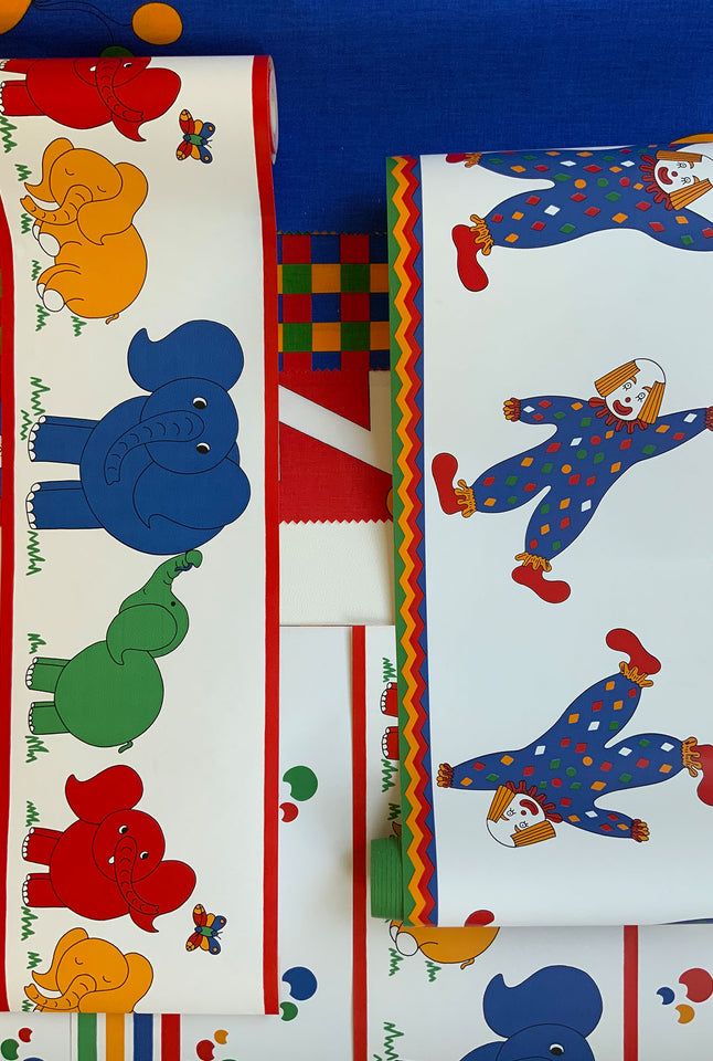 Poppy - Clown (Primary) - Wallpaper Border - 10m
