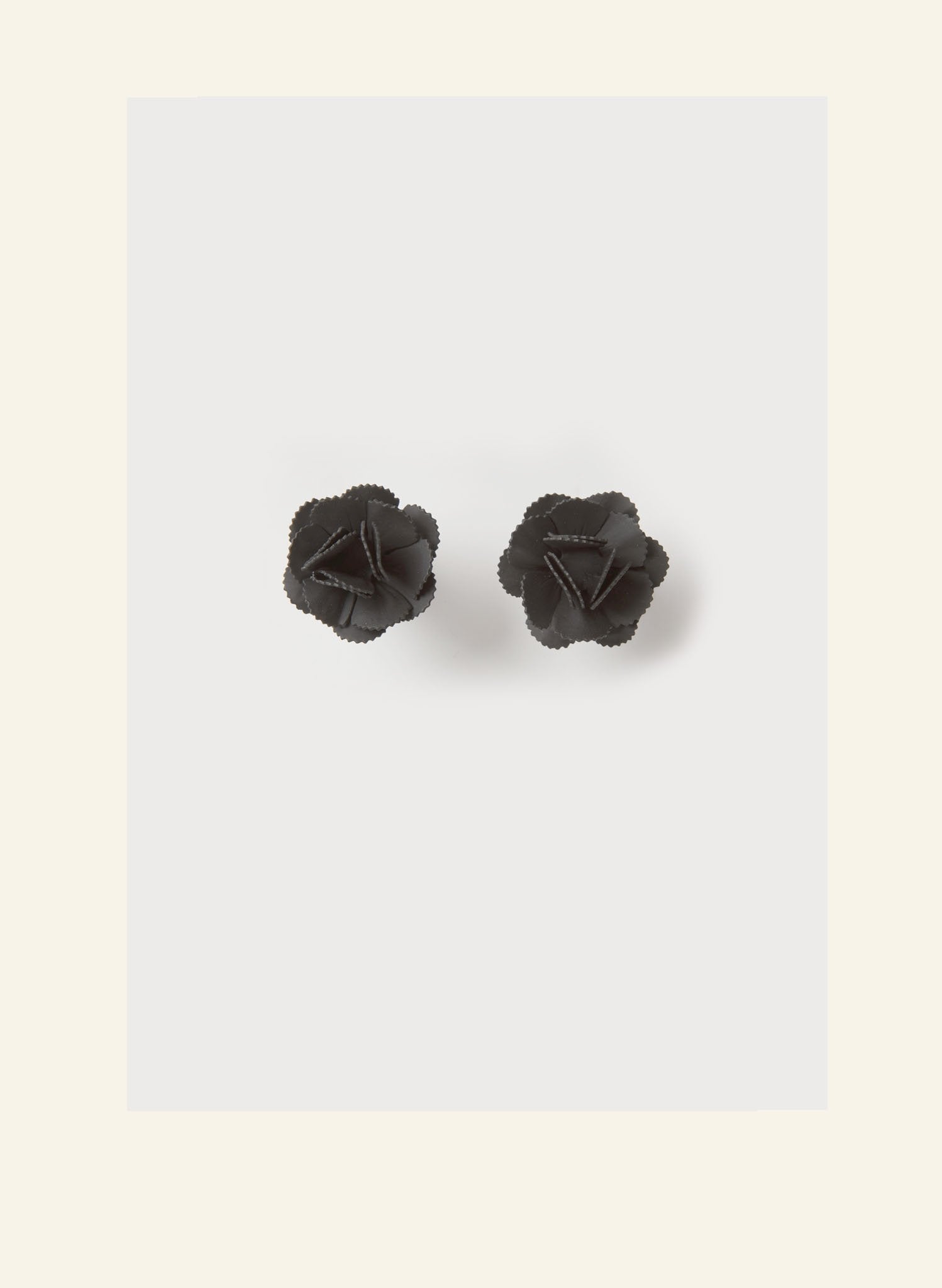 Vintage Palava - Black Floral Earrings Large