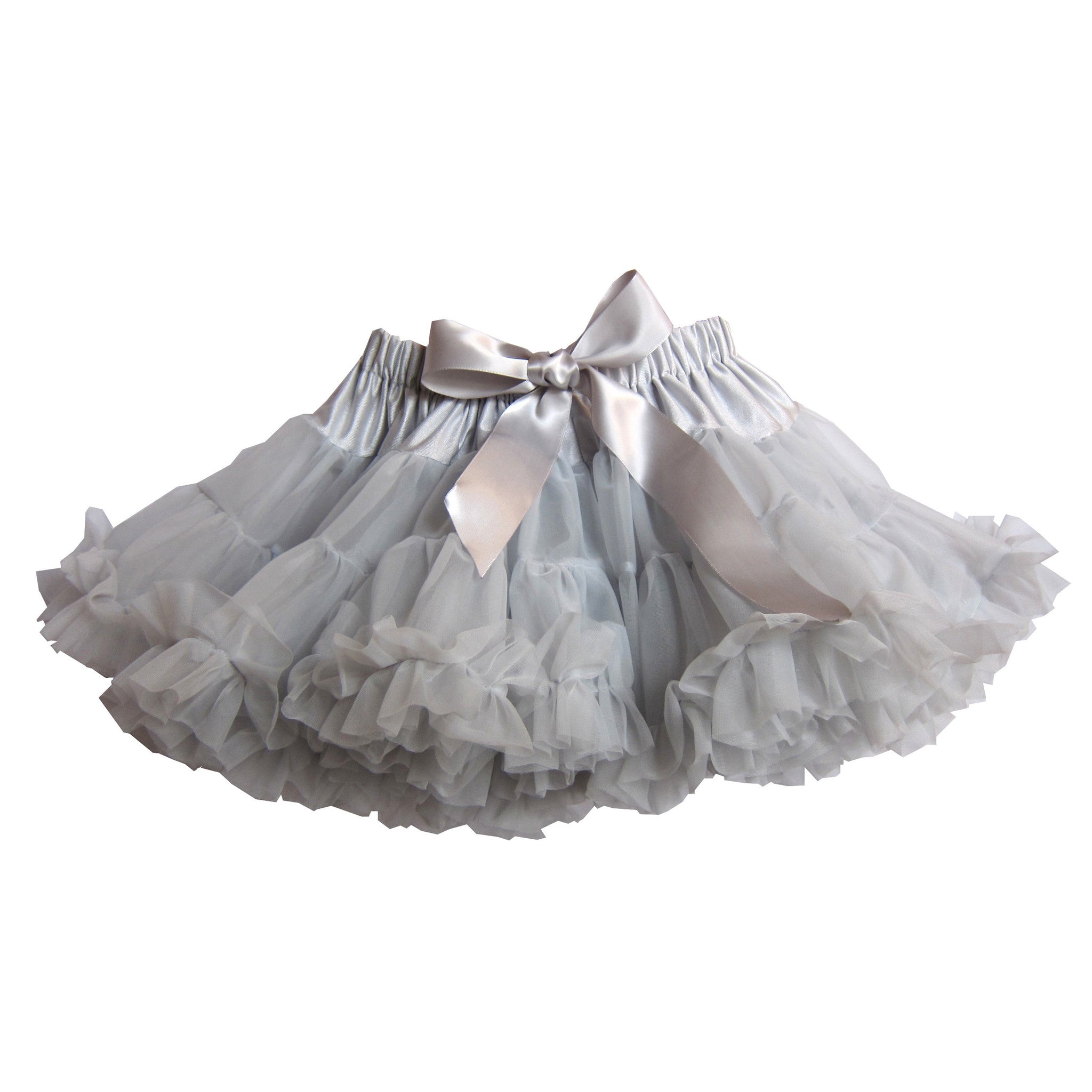 Children's Misty Grey Party Petticoat with Ribbon | Palava