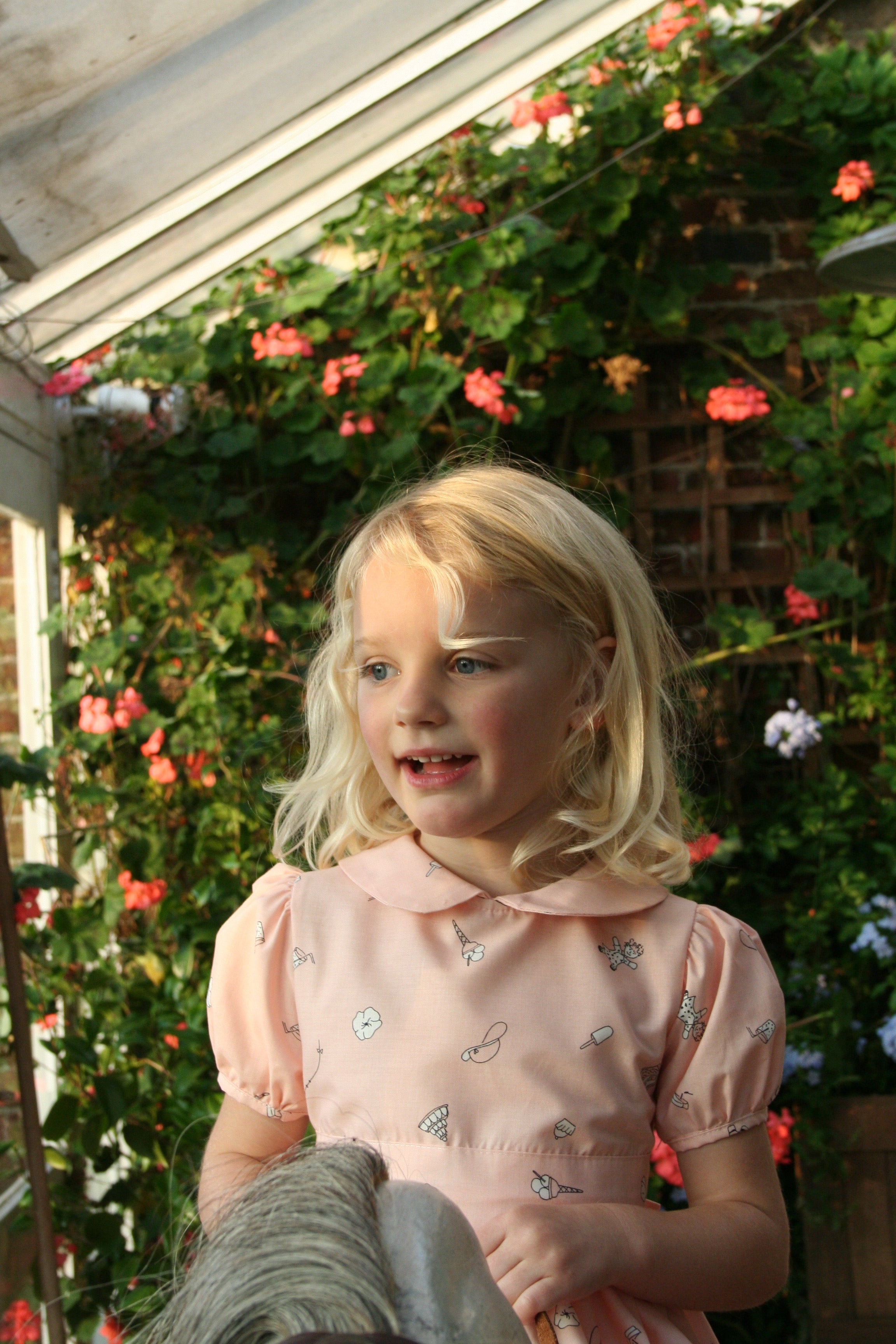Sample Sale - Age 3-4- Alice dress - Birthday Bash Cream Red