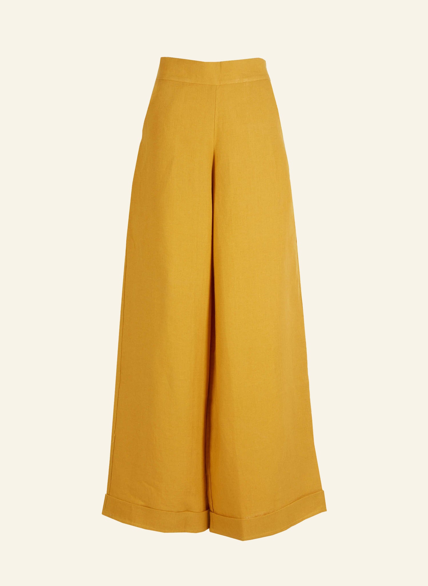 Josephine - Mustard Linen Trousers