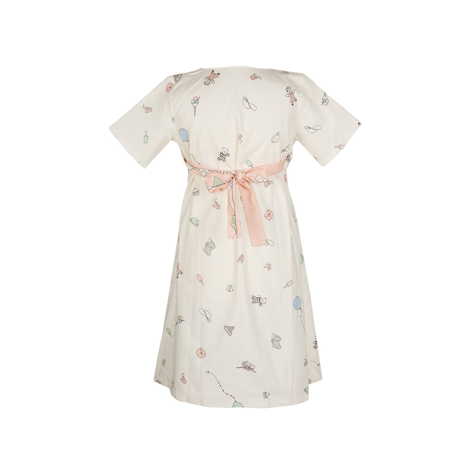 Junko Children's Dress - birthday bash cream pink