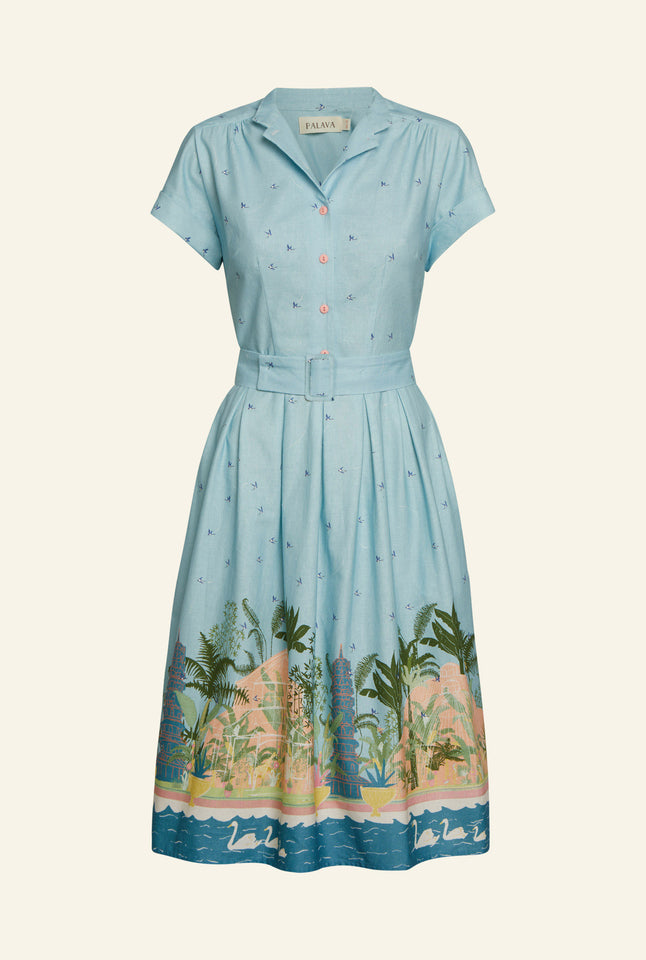 Louise - Blue Kew Gardens Dress