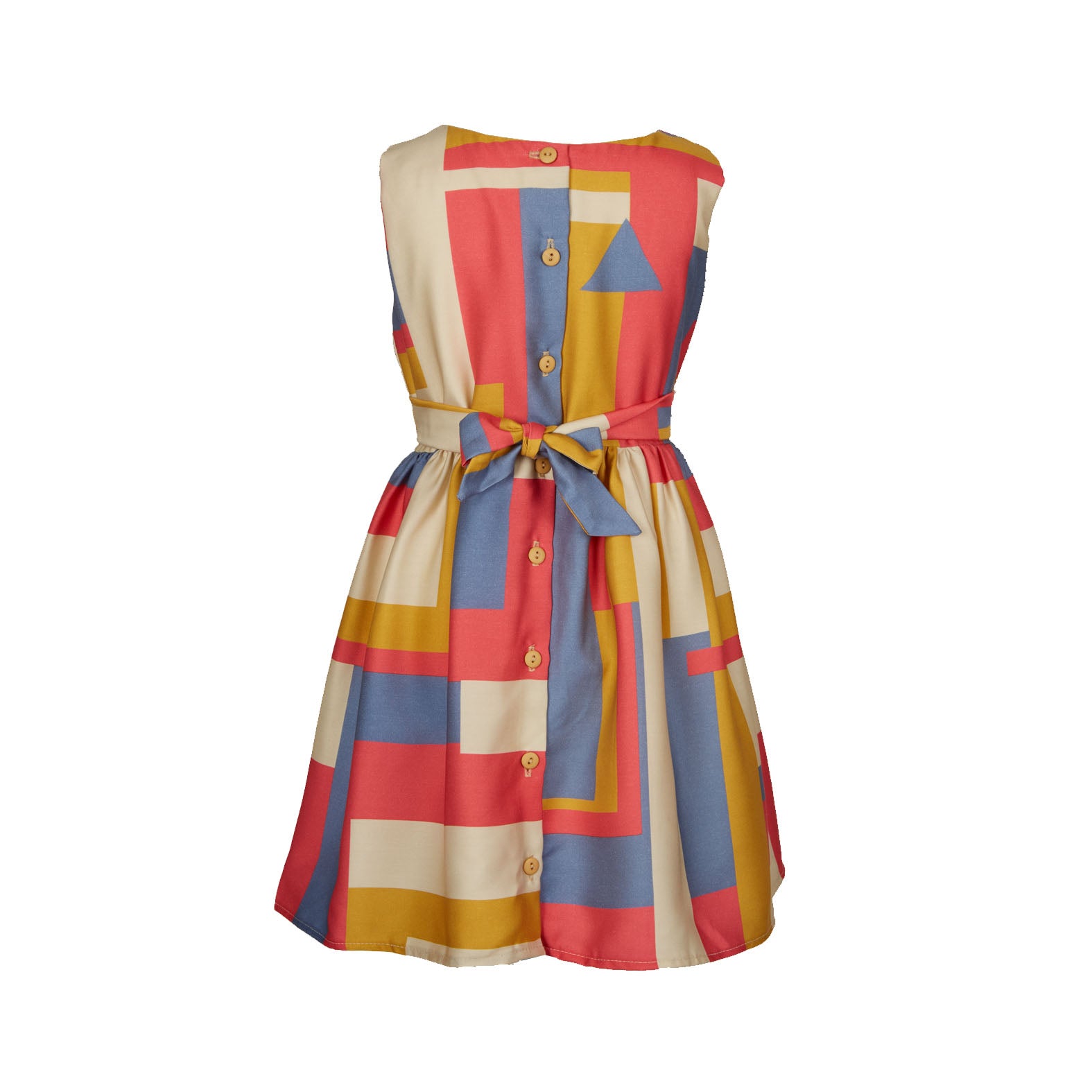 Martha - Coral Axis Children's Dress