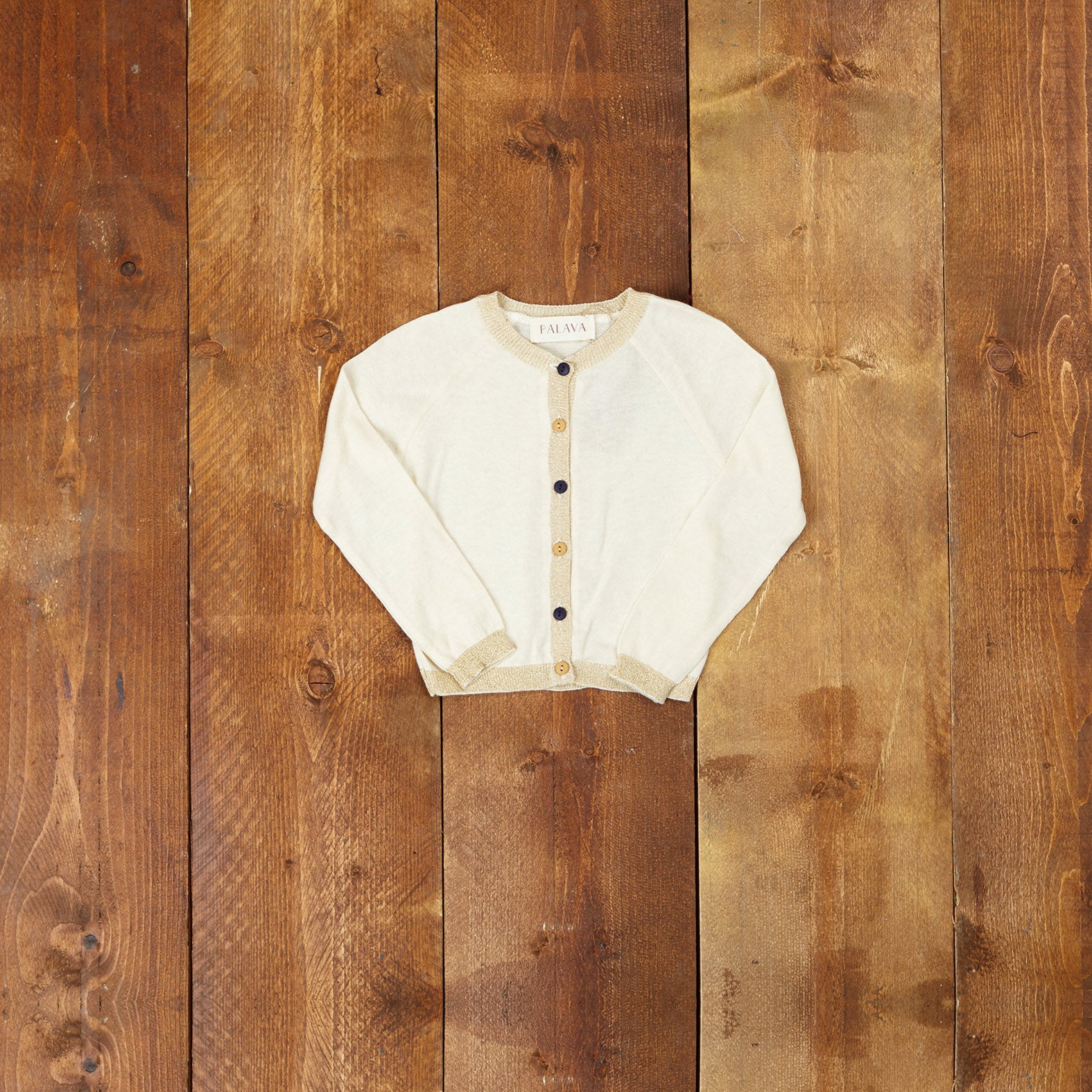 Children's Classic Cardigan - Sparkly Gold - Palava