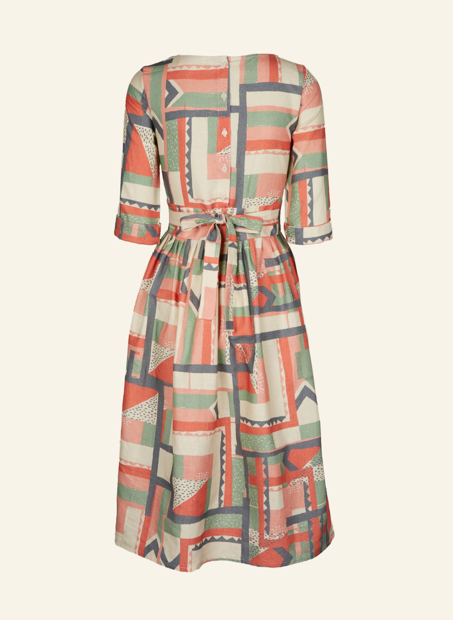 Philippa - High Wire Mint Dress | Cotton - Linen Blend