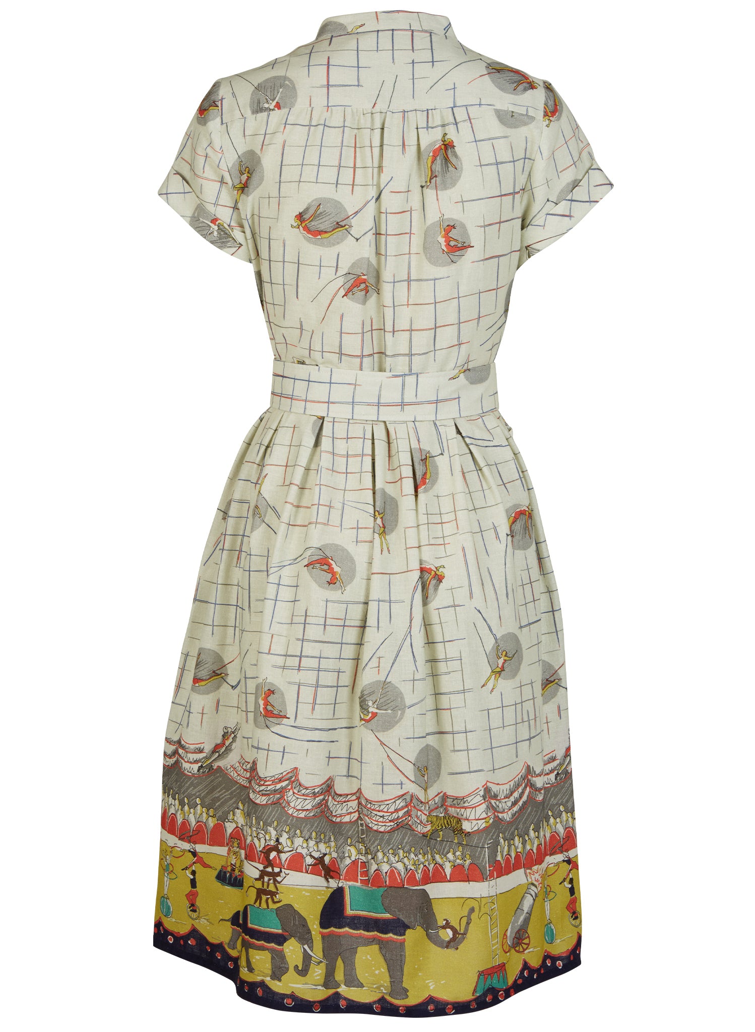 Louise - Ivory Circus Parade Dress | Cotton - Linen Blend
