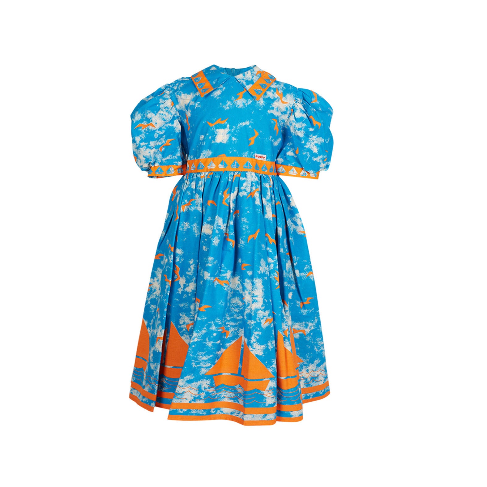 Archive Poppy - Charlie Dress - Blue Sailing Boats