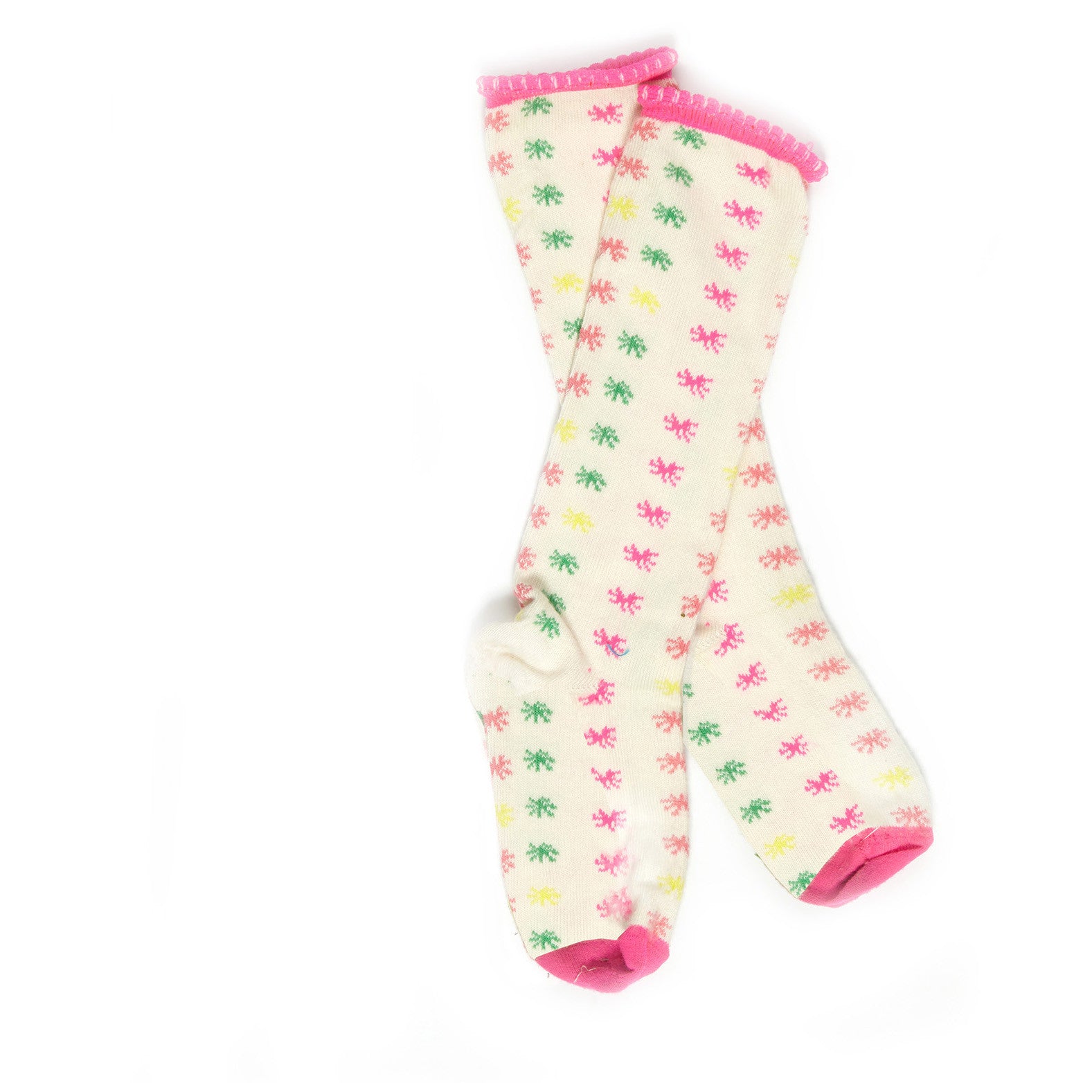 Children's Socks - Cream Neon Star - Palava
