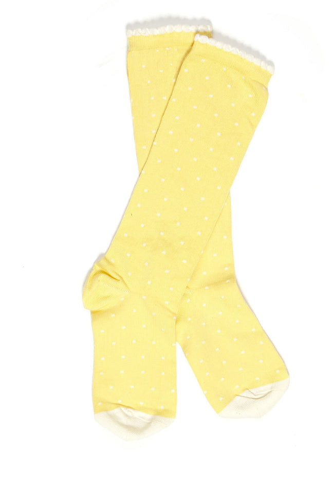 Children's Socks - Lemon Polka Dot - Palava