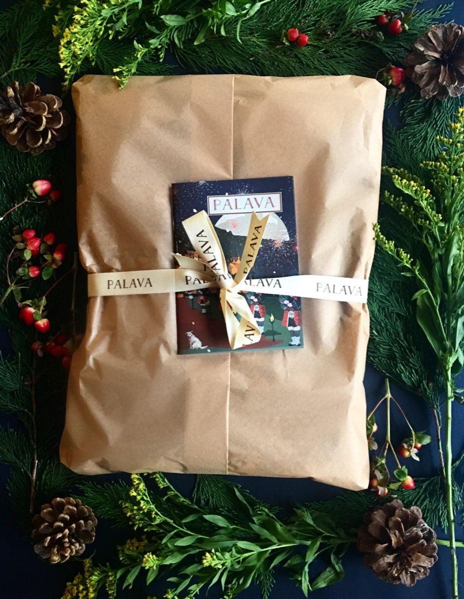 Gift Wrap - Brown Tissue Paper and Postcard - Palava